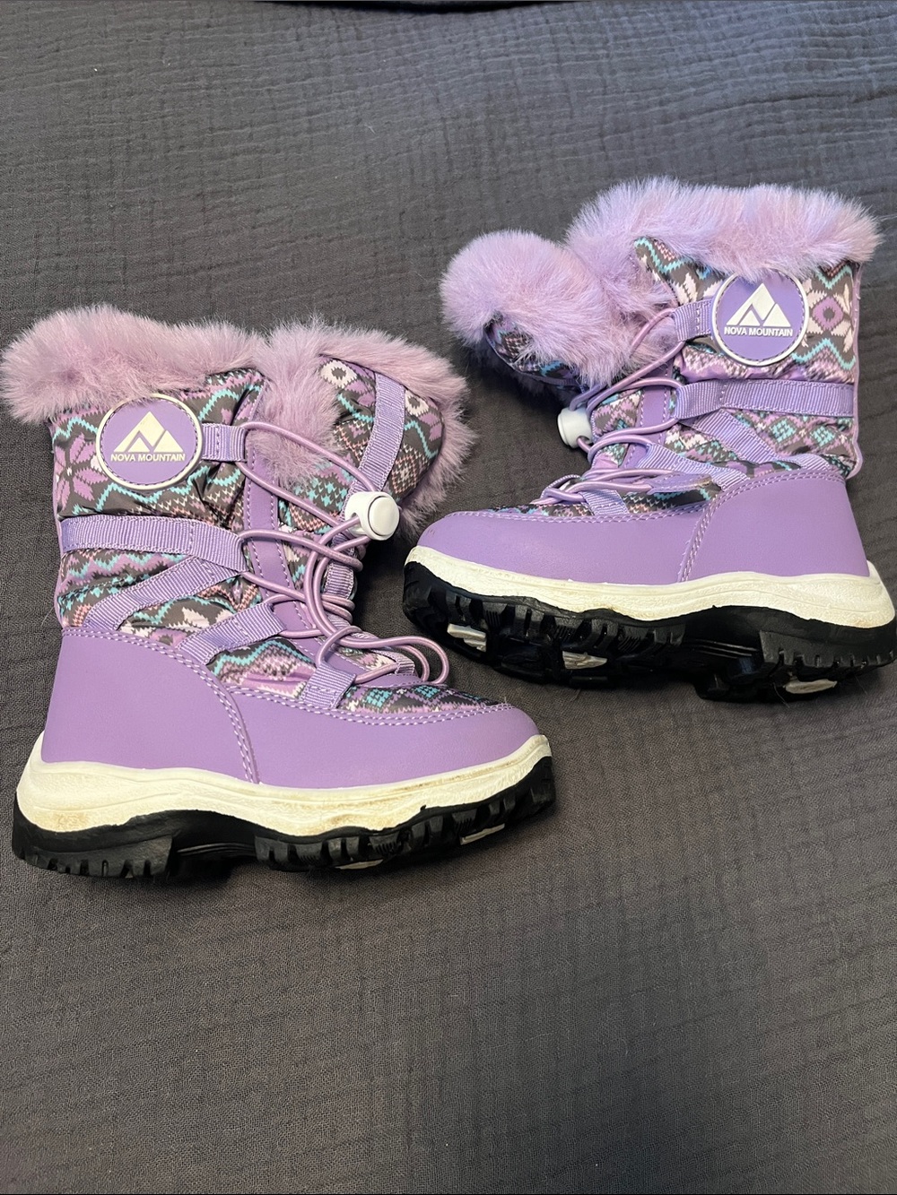 Kids' Purple Winter Snow Boots